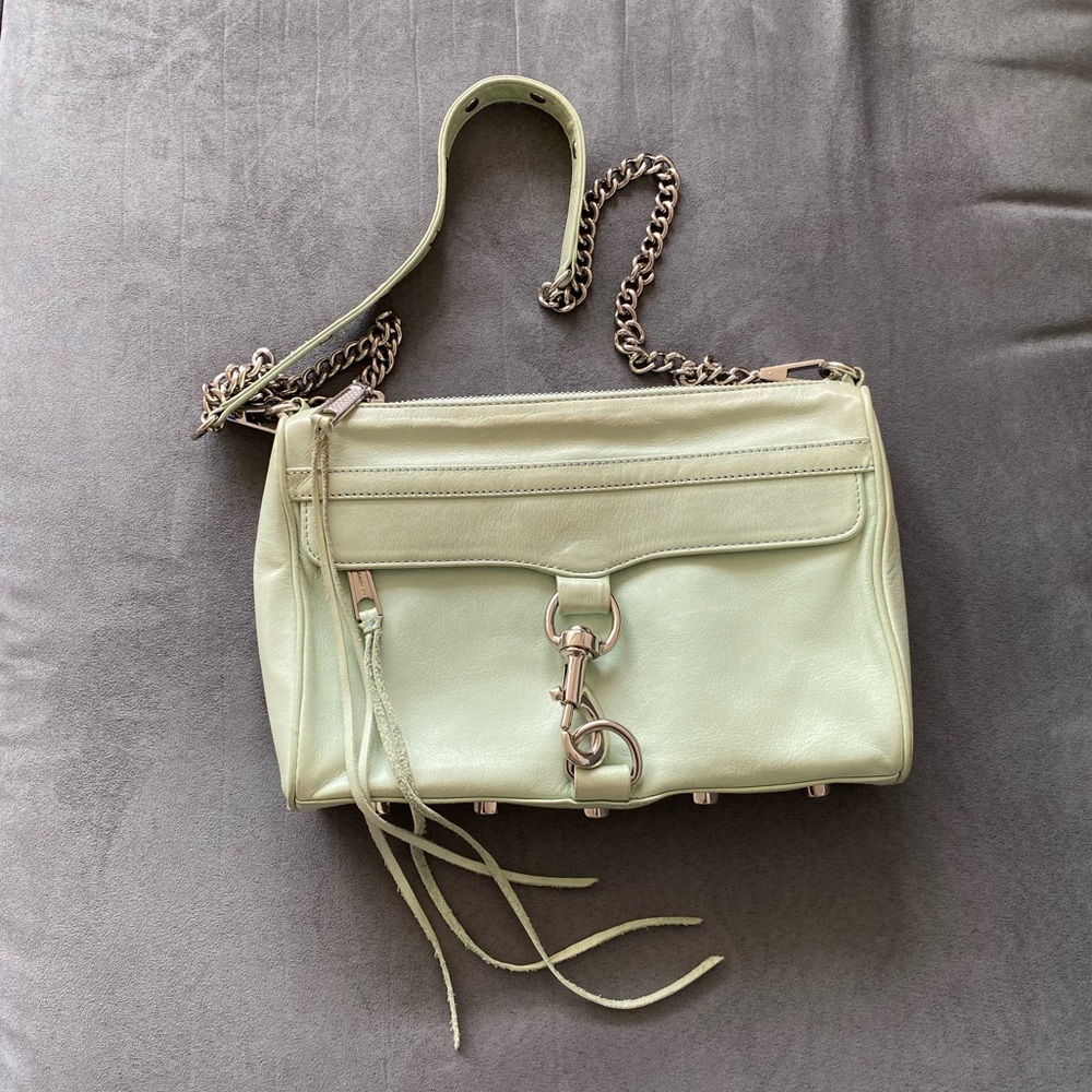 Trendy mint green Rebecca Minkoff MAC bag